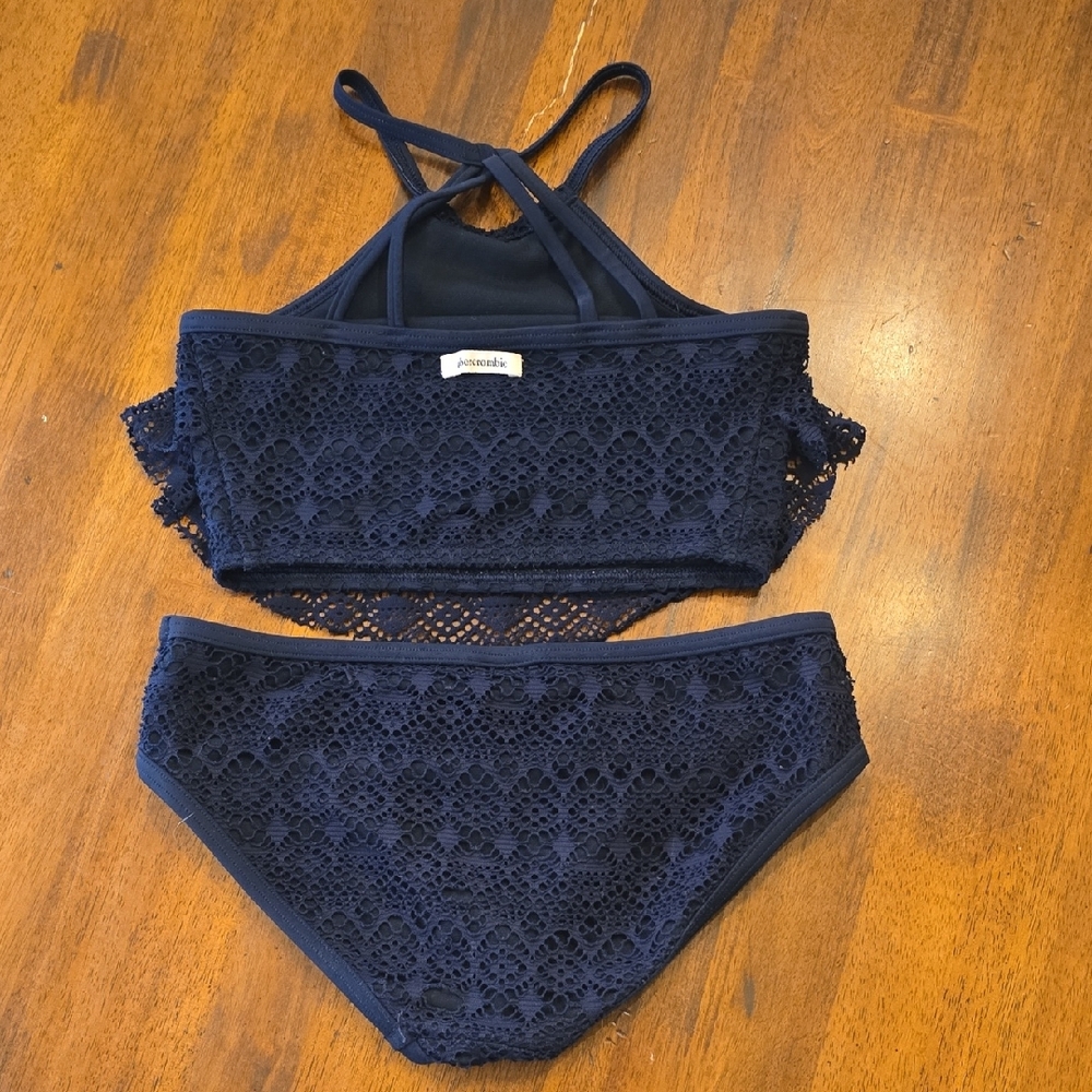 Abercrombie Kids Navy Bikini Swim Set 13/14 - Picture 2 of 4